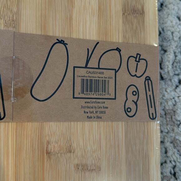 Core Bamboo Wood Serving Utensil and Cutting Board Gift Set - Picture 5 of 6